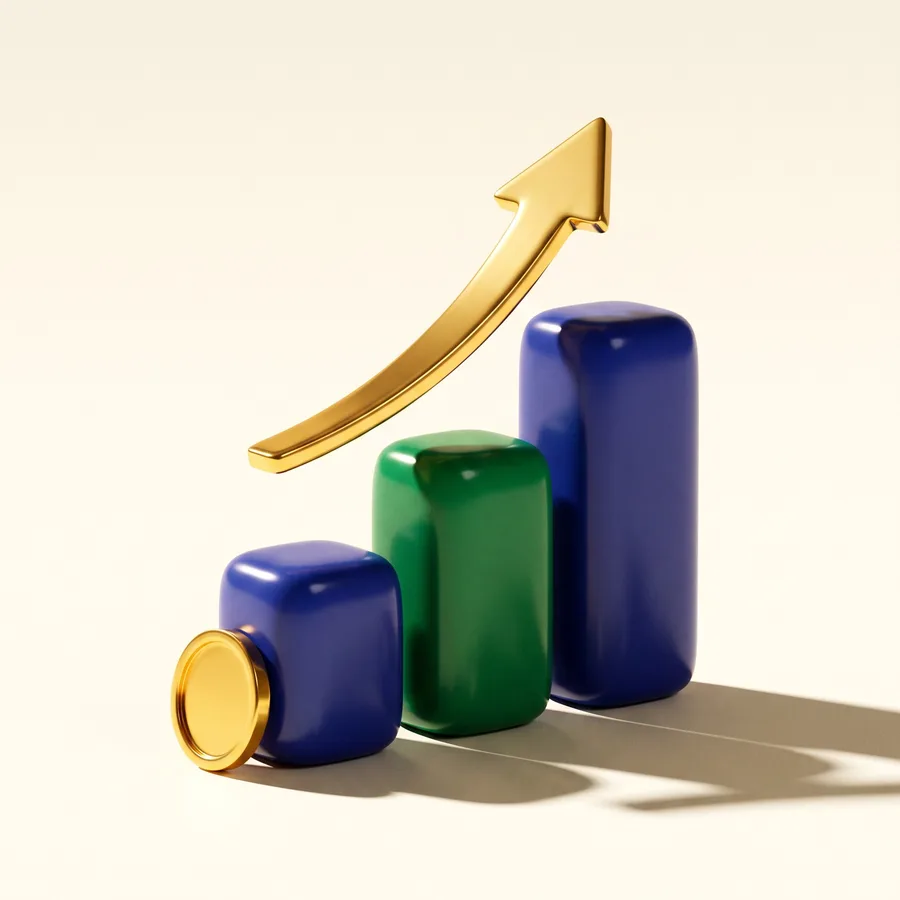 Digital & Growth — 3D illustration