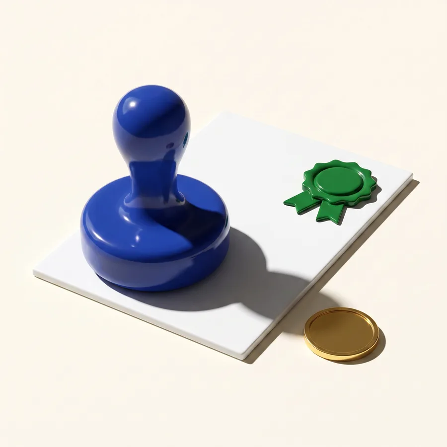Registrations & Licences — 3D illustration